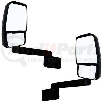 716308 by VELVAC - 2030 Series Door Mirror - Black, 10/16" Arms, Deluxe Head, Driver and Passenger Side