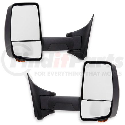 716340 by VELVAC - 2020XG Series Door Mirror - Black, 102" Body Width, Driver and Passenger Side