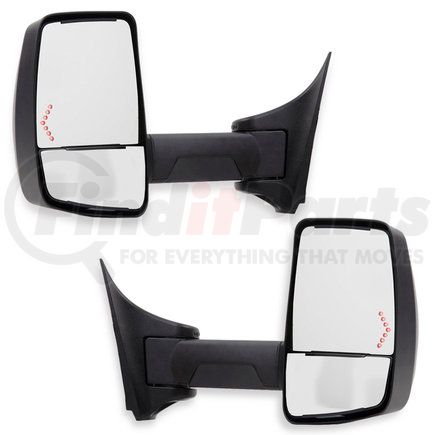 Velvac 716361 Door Mirror 2020XG Series Door Mirror - Black, 96" Body Width, Driver and Passenger Side