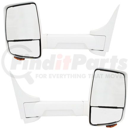 Velvac 716370 Door Mirror 2020XG Series Door Mirror - White, 102" Body Width, Driver and Passenger Side