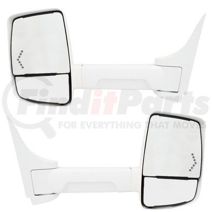Velvac 716385 Door Mirror 2020XG Series Door Mirror - White, 96" Body Width, Driver and Passenger Side