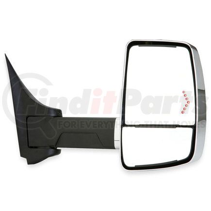 716398 by VELVAC - 2020XG Series Door Mirror - Chrome, 102" Body Width, Passenger Side