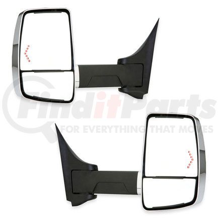 Velvac 716417 Door Mirror Door Mirror - 2020XG Series Chrome, 96" Body Width, Driver and Passenger Side