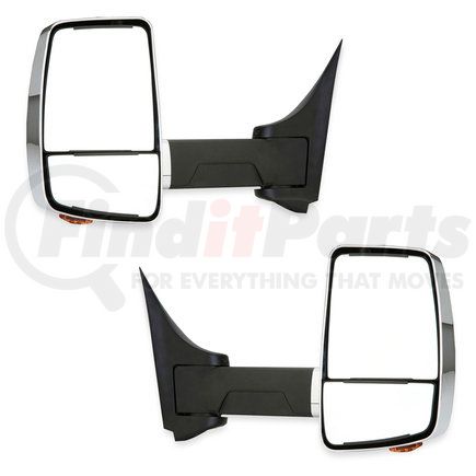 716420 by VELVAC - 2020XG Series Door Mirror - Chrome, 96" Body Width, Driver and Passenger Side