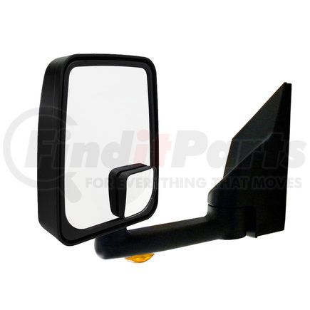 717443 by VELVAC - 2020 Standard Door Mirror - Black, 102" Body Width, 17.50" Arm, Standard Head, Driver Side