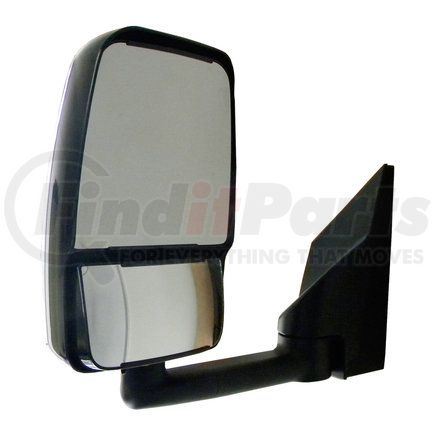 717441 by VELVAC - 2020 Standard Door Mirror - Black, 102" Body Width, 17.50" Arm, Standard Head