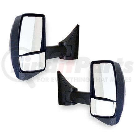 717516 by VELVAC - 2020XG Series Door Mirror - Black, 96" Body Width, Driver and Passenger Side