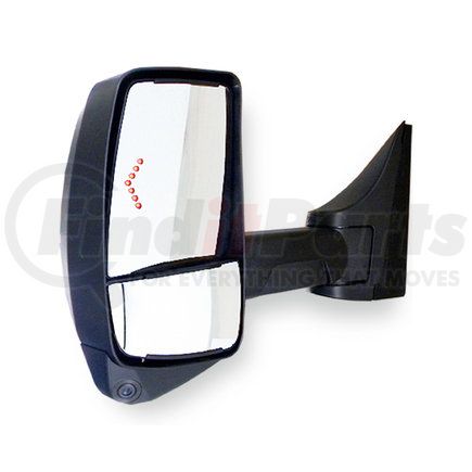 717527 by VELVAC - 2020XG Series Door Mirror - Black, 102" Body Width, Driver Side