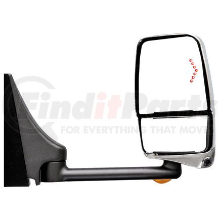 717546 by VELVAC - 2020XG Series Door Mirror - Chrome, 96" Body Width, Passenger Side