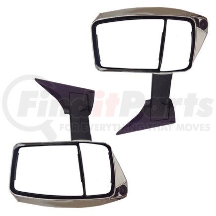 717866 by VELVAC - 2020XG Series Door Mirror - Chrome, 102" Body Width, Driver and Passenger Side