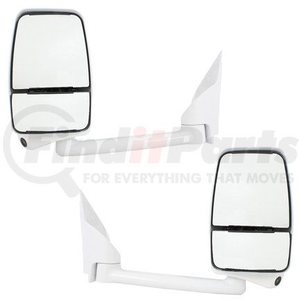 718621 by VELVAC - 2020XG Series Door Mirror - White, 102" Body Width, Driver and Passenger Side