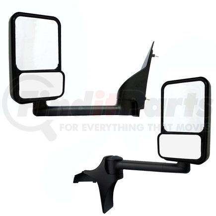 718730 by VELVAC - 2020SS Superstar Series Door Mirror - Black, 93" Body Width, Superstar Head, Driver and Passenger Side