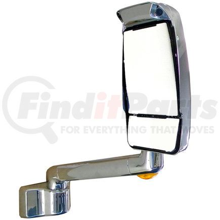 719210 by VELVAC - 2030 Series Door Mirror - Chrome, 17" Lighted Arm, Euromax Head, Passenger Side