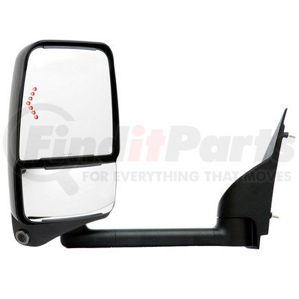 719337 by VELVAC - 2020 Deluxe Series Door Mirror - Black, 96" Body Width, Deluxe Head, Driver Side