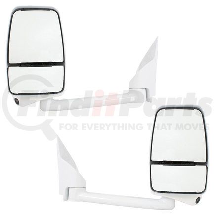 719356 by VELVAC - 2020 Deluxe Series Door Mirror - White, 102" Body Width, Deluxe Head, Driver and Passenger Side