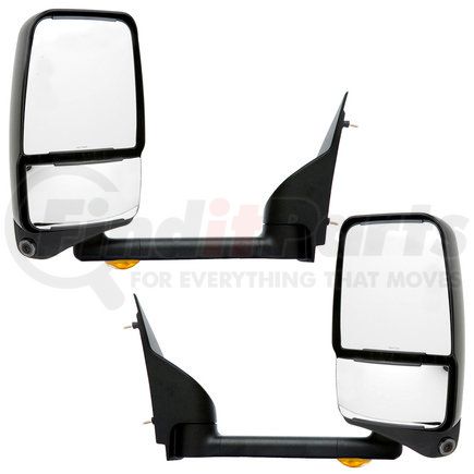 719368 by VELVAC - 2020 Deluxe Series Door Mirror - Black, 102" Body Width, Deluxe Head, Driver and Passenger Side