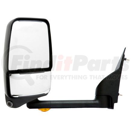 719369 by VELVAC - 2020 Deluxe Series Door Mirror - Black, 102" Body Width, Deluxe Head, Driver Side