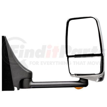 719376 by VELVAC - 2020 Deluxe Series Door Mirror - Chrome, 102" Body Width, Deluxe Head, Passenger Side