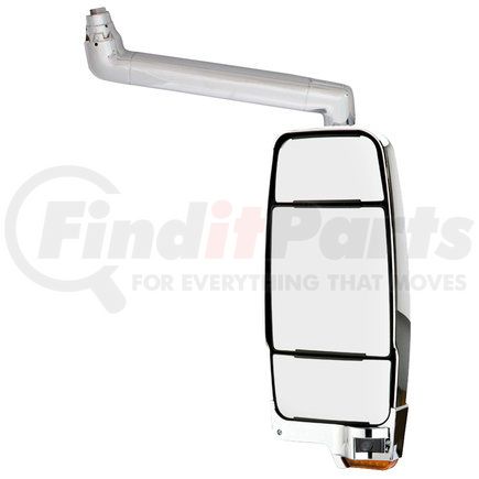 719526 by VELVAC - 2030 Series Door Mirror - Chrome, 17" Arm, Passenger Side