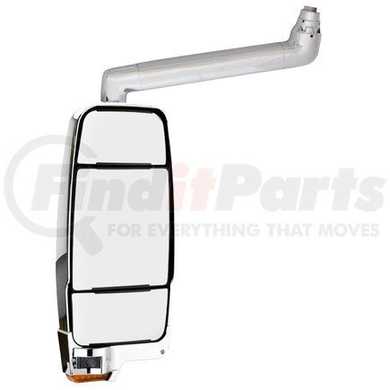 719525 by VELVAC - 2030 Series Door Mirror - Chrome, 8" Arm, Driver Side