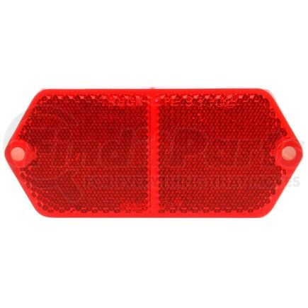 98002R by TRUCK-LITE - Reflector - Red, Rectangular, DOT-Approved, Abs Plastic, Uv-Resistant Coating