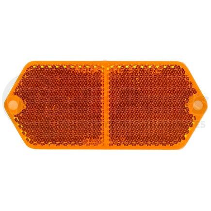 98002Y by TRUCK-LITE - Reflector - Hexagon, Yellow, Reflector, 2 Screw Or Adhesive Mount