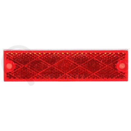 98003R by TRUCK-LITE - Reflector - 1 x 4" Rectangle, Red, 2 Screw or Adhesive Mount