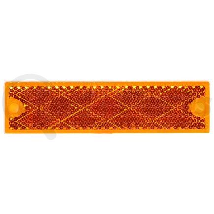 98003Y by TRUCK-LITE - Reflector - 1 x 4" Rectangle, Yellow, 2 Screw or Adhesive Mount