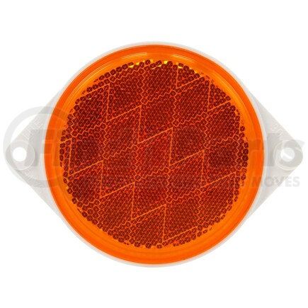 98004Y by TRUCK-LITE - Reflector - 4" Round, Yellow, 2 Screw