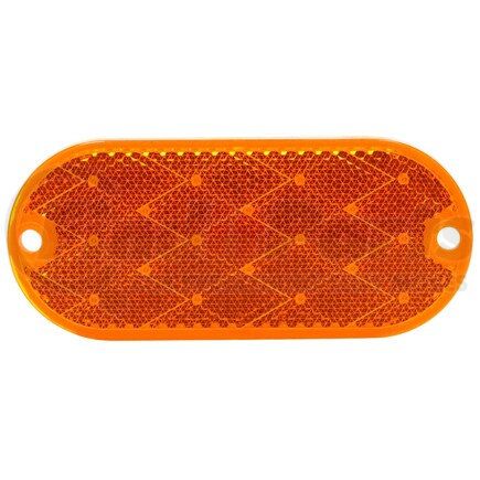 98031Y by TRUCK-LITE - Reflector - 2 x 4" Oval, Yellow, 2 Screw