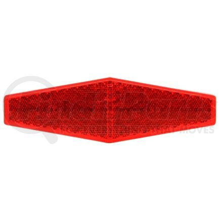 98033R by TRUCK-LITE - Reflector - 2 x 5" Hexagon, Red, Adhesive Mount