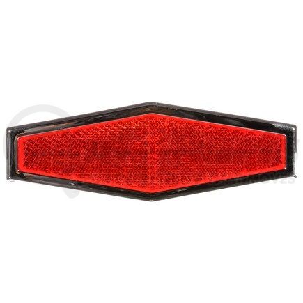 98034R by TRUCK-LITE - Reflector - 2 x 5" Hexagon, Red, ABS Adhesive Mount