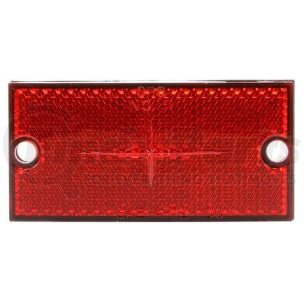 98035R by TRUCK-LITE - Reflector - 2 x 4" Rectangle, Red, ABS 2 Screw