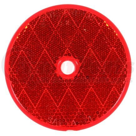 98006R by TRUCK-LITE - Reflector - 3" Round, Red, 1 Screw/Nail/Rivet