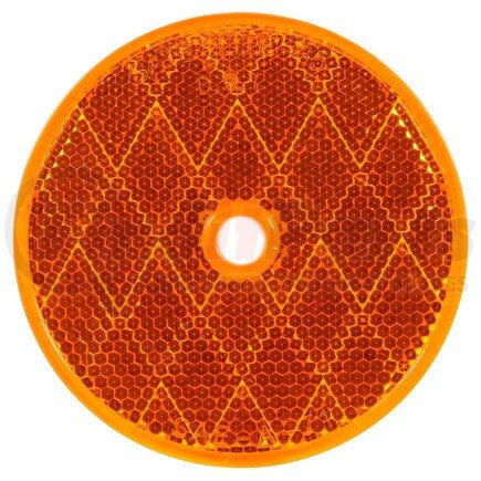 98006Y by TRUCK-LITE - Reflector - 3" Round, Yellow, 1 Screw/Nail/Rivet