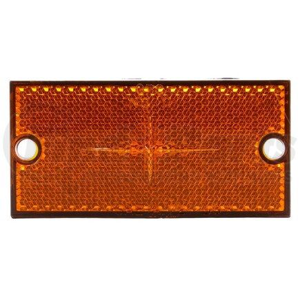 98035Y by TRUCK-LITE - Reflector - 2 x 4" Rectangle, Yellow, ABS 2 Screw