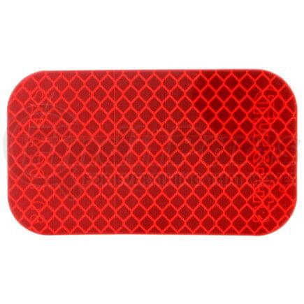 98176RB by TRUCK-LITE - Reflective Tape - 2' X 3-1/2" Rectangle, Red, Adhesive Mount, Basket