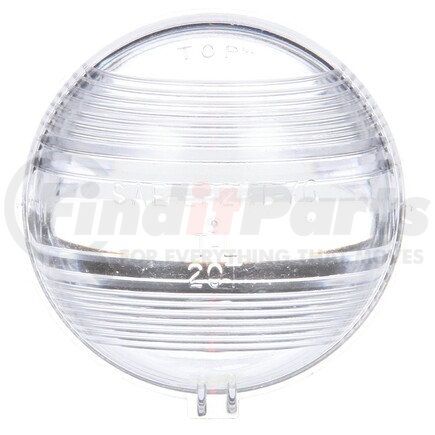 99005C by TRUCK-LITE - Dome Light Lens - Circular, Clear, Polycarbonate, Snap-Fit