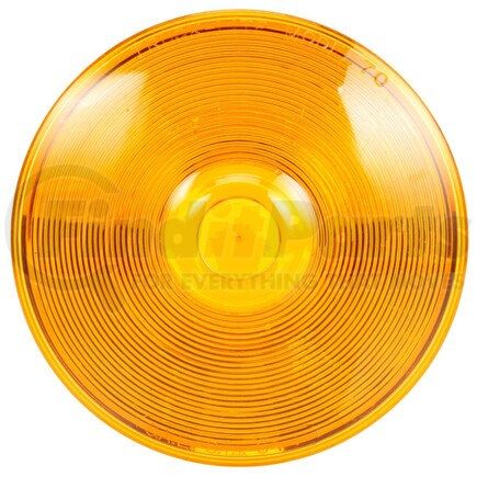 99009Y by TRUCK-LITE - Pedestal Light Lens - Round, Yellow, Polycarbonate, For Pedestal Lights (70330Y, 70300), Snap-Fit