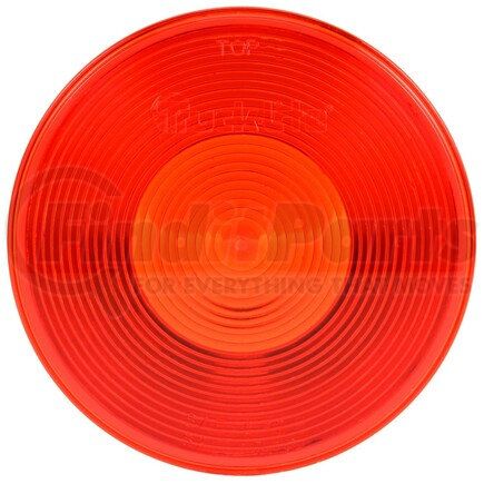 99008R by TRUCK-LITE - Brake Light Lens - Circular, Red, Polycarbonate, Replacement Lens, Snap-Fit