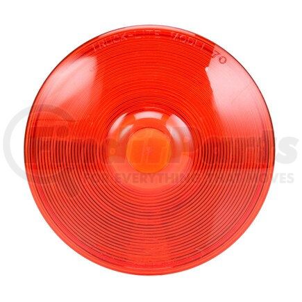 99009R by TRUCK-LITE - Pedestal Light Lens - Round, Red, Polycarbonate, For Pedestal Lights (70330R, 70300), Snap-Fit