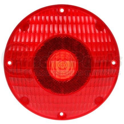 99021R by TRUCK-LITE - School Bus Warning Light Lens - Round, Red, Polycarbonate, For Bus Lights (91312R, 91812R, 91315R), 4 Screw
