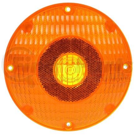 99021Y by TRUCK-LITE - School Bus Warning Light Lens - Round, Yellow, Polycarbonate, For Bus Lights (91312Y, 91812Y), 4 Screw