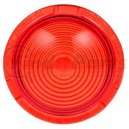 99044R by TRUCK-LITE - Marker Light Lens - Circular, Red, Acrylic, Snap-Fit Mount