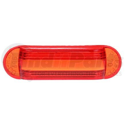 99050R by TRUCK-LITE - Marker Light Lens - Oval, Red, Polycarbonate, Snap-Fit Mount