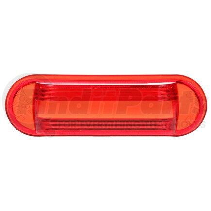 99051R by TRUCK-LITE - Marker Light Lens - Oval, Red, Acrylic, Snap-Fit Mount