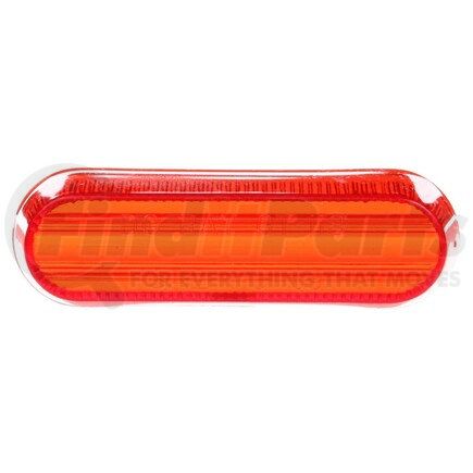 99041R by TRUCK-LITE - Marker Light Lens - Oval, Red, Acrylic, Snap-Fit Mount