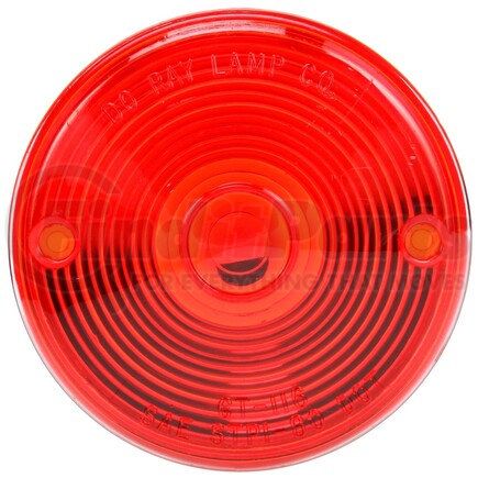 99090R by TRUCK-LITE - Pedestal Light Lens - Round, Red, Polycarbonate, For Do-Ray Lights, Pedestal Lights (70310R, 70311, 70330R, 80329R), Snap-Fit