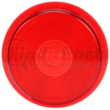 99101R by TRUCK-LITE - Marker Light Lens - Circular, Red, Acrylic, Snap-Fit Mount