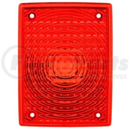 99086R by TRUCK-LITE - Pedestal Light Lens - Rectangular, Red, Acrylic, For Do-Ray (8845R/Y-1), Pedestal Lights (70352, 70353, 70356 & 70357), Signal-Stat (4758, 4759, 8864/A), Snap-Fit